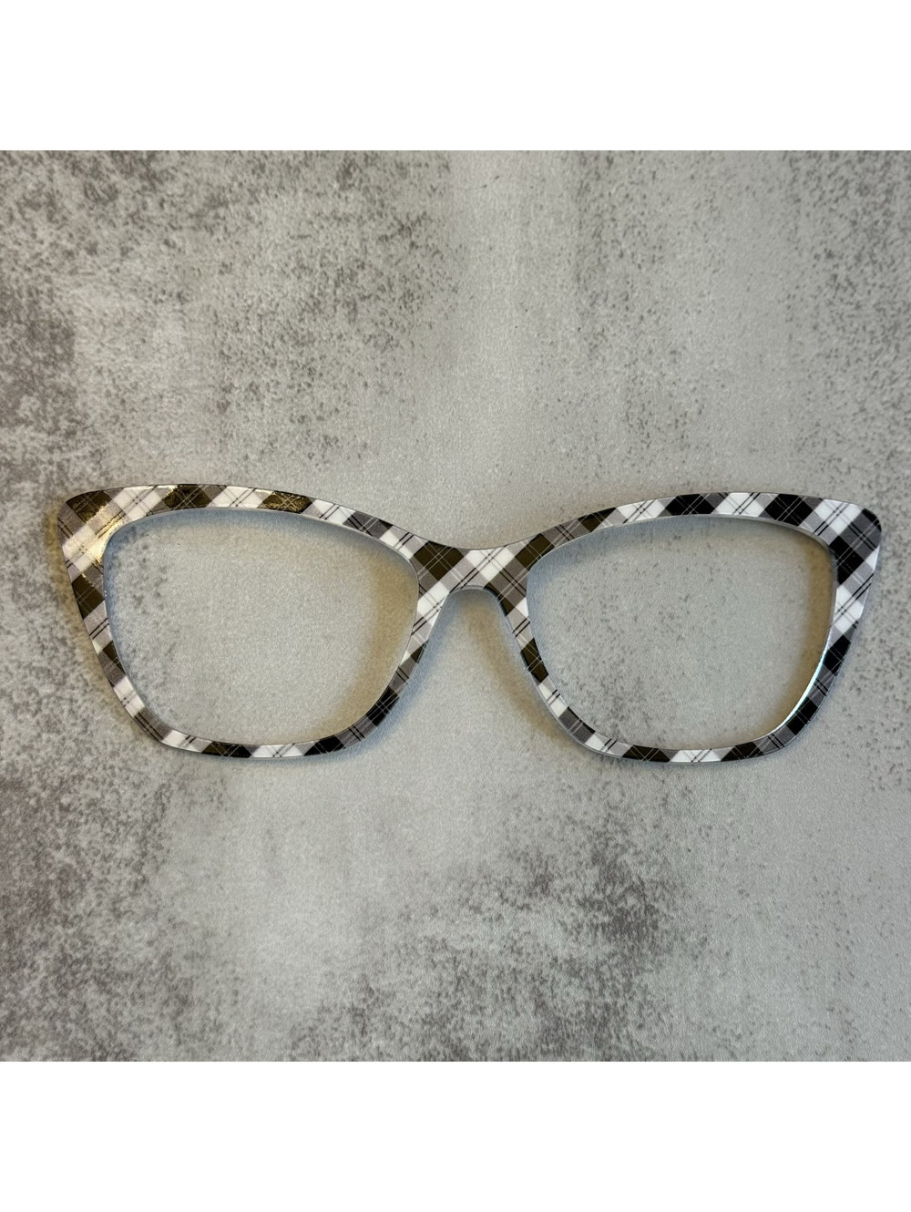 Pair Eyewear Topper – The B&W Plaid (Fits Wanda Frames)